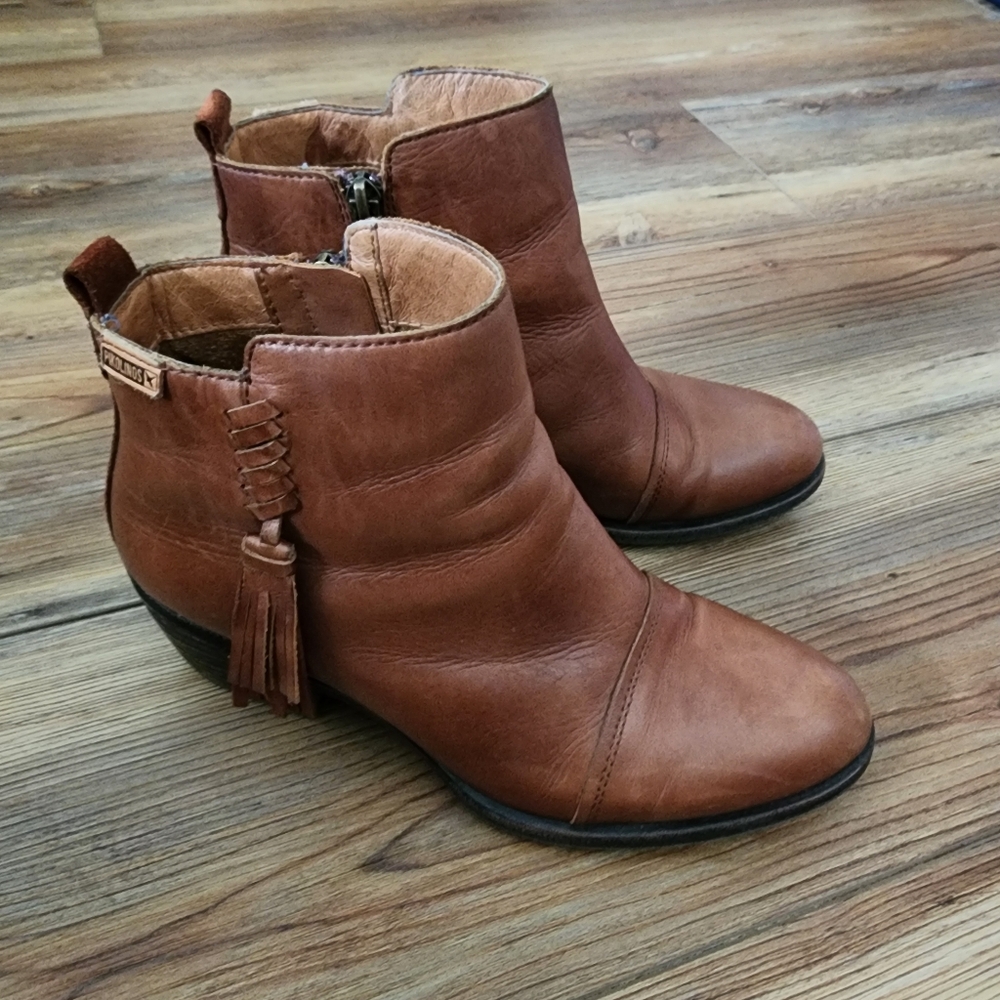 Pikolinos Baqueira Western Ankle Cowboy Boots Womens 38 7.5 - 8 Brown - Picture 2 of 15